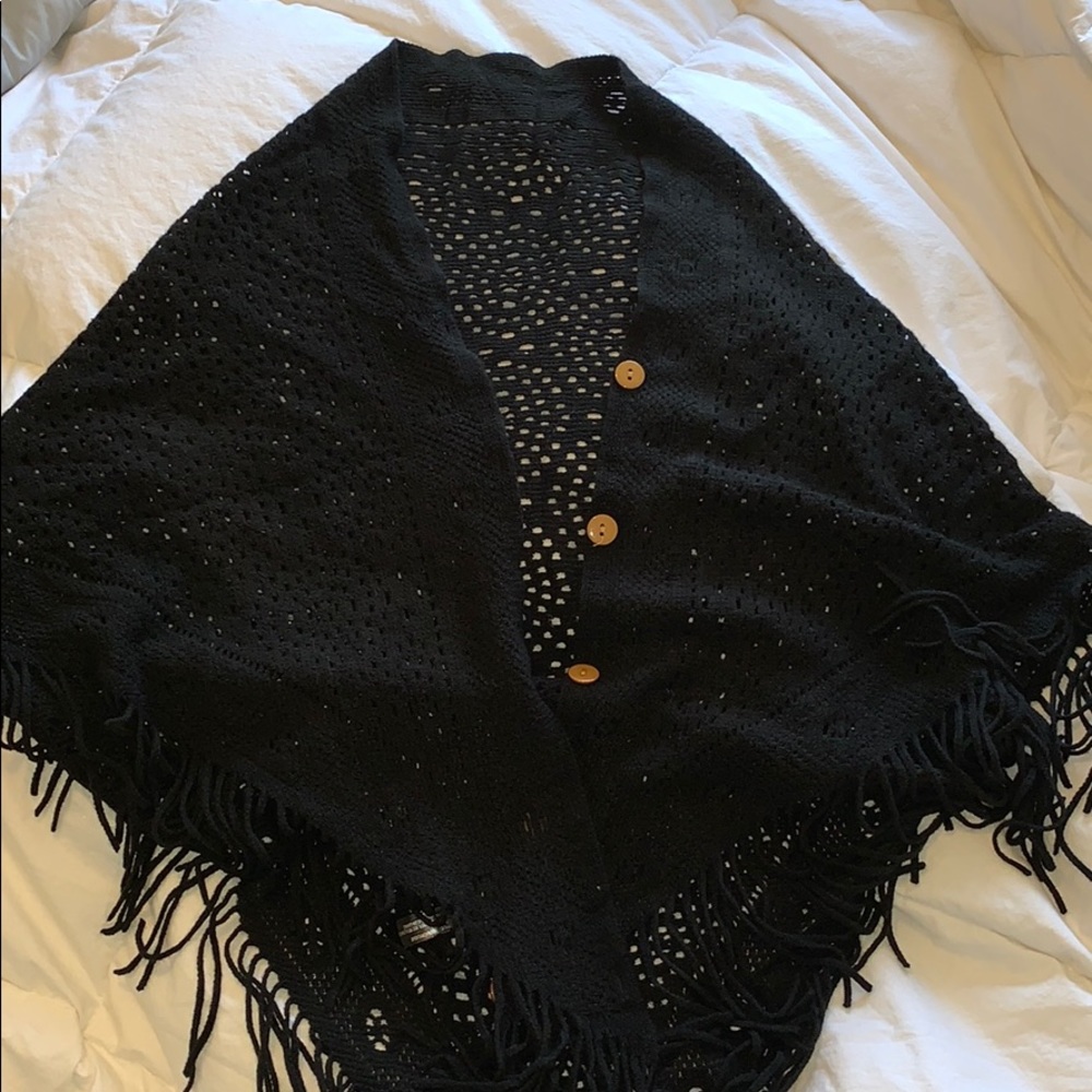 Button Front Lightweight Shawl
